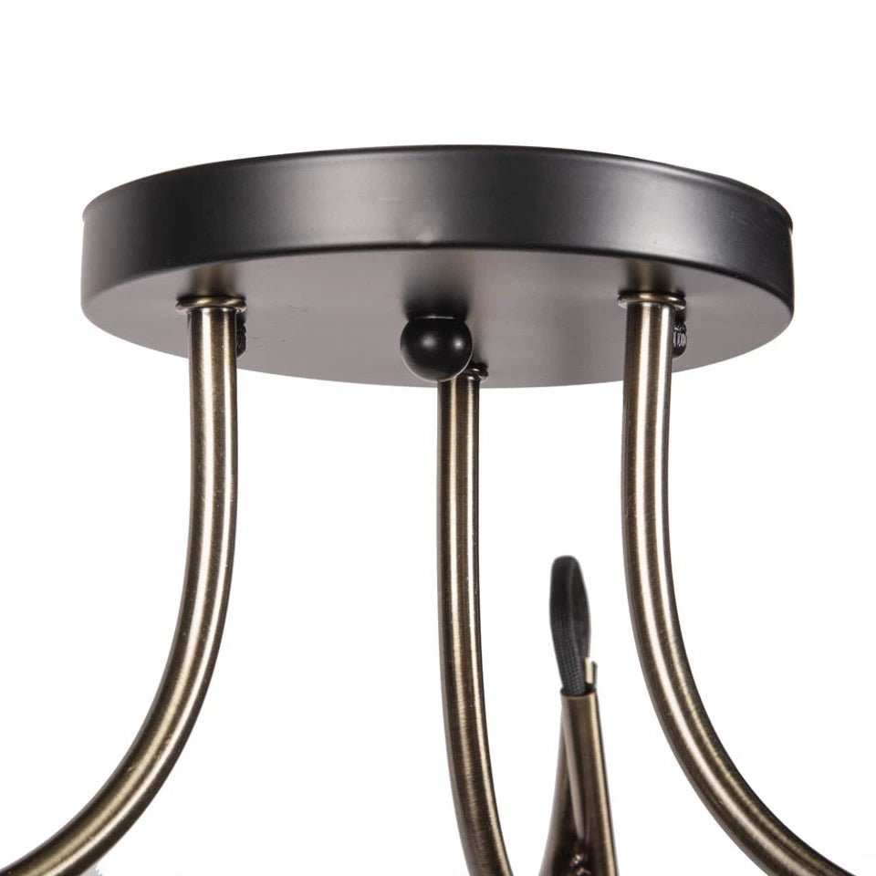 Lustra Smoky 3XE27 IP20, negru+auriu, Erste - eVoltaSmart