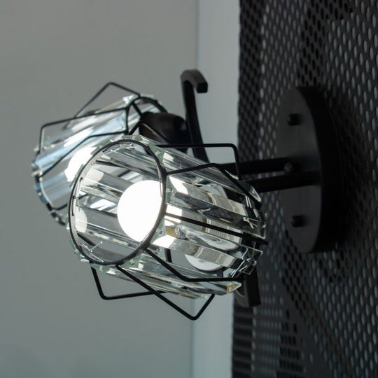 Lustră SPIN PL2, KL100087, 2xE27, negru - eVoltaSmart