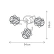 Lustră SPIN PL3, KL100088, 3xE27, negru - eVoltaSmart