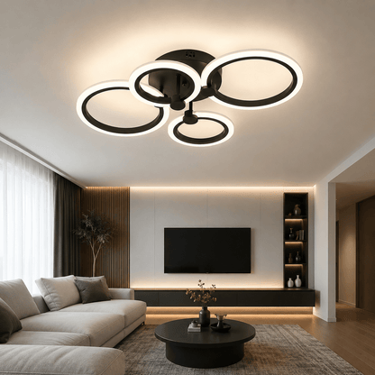 Lustra Urban LED 45W 3CCT 3150lm IP20, Negru, Erste - eVoltaSmart