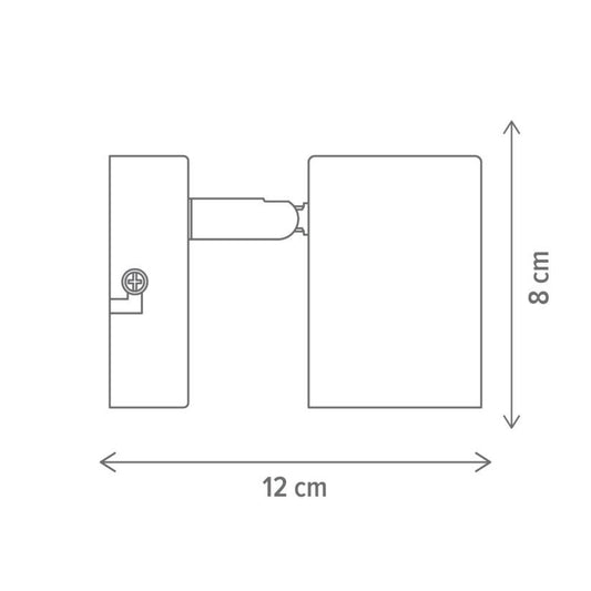 Spot perete metal alb orientabil Manner AP1 Klausen, iluminat interior modern hol dormitor, GU10 8W
