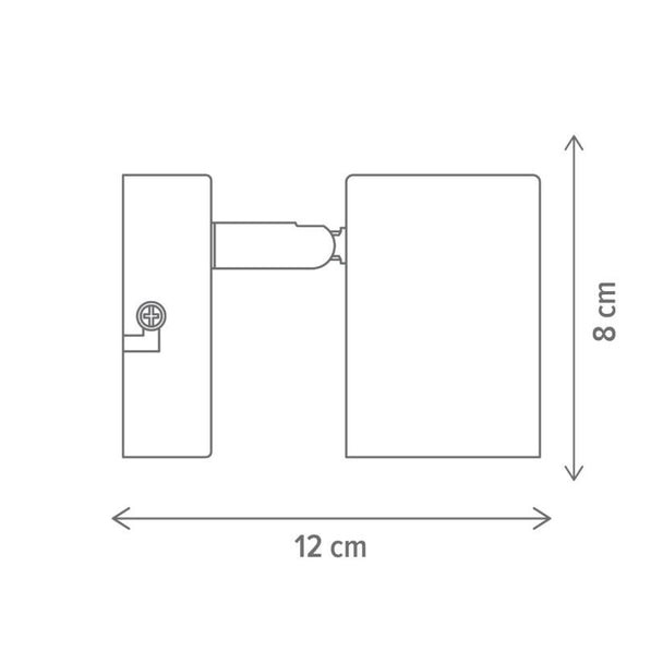Spot perete metal alb orientabil Manner AP1 Klausen, iluminat interior modern hol dormitor, GU10 8W
