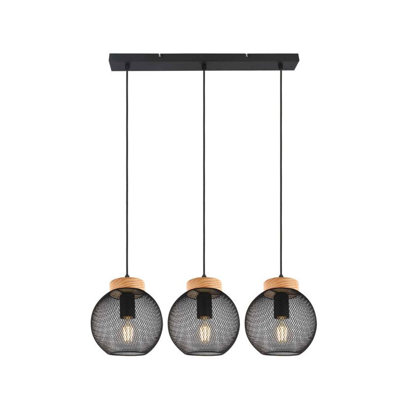 Suspensie MATROZ SP3, KL113012, 3xE27, negru, natur