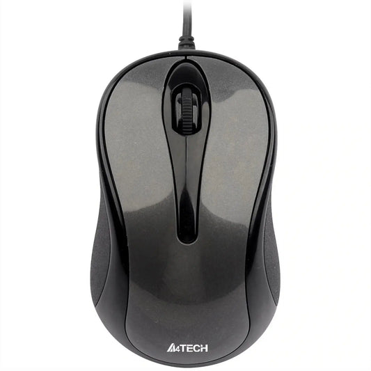 Mouse A4tech N-350 (Glossy Grey) PC /Notebook cu fir USB optic 1000dpi butoane /scroll 3/1 gri