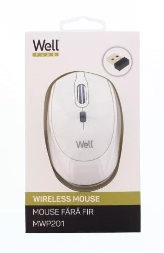 Mouse wireless Well MWP201 alb