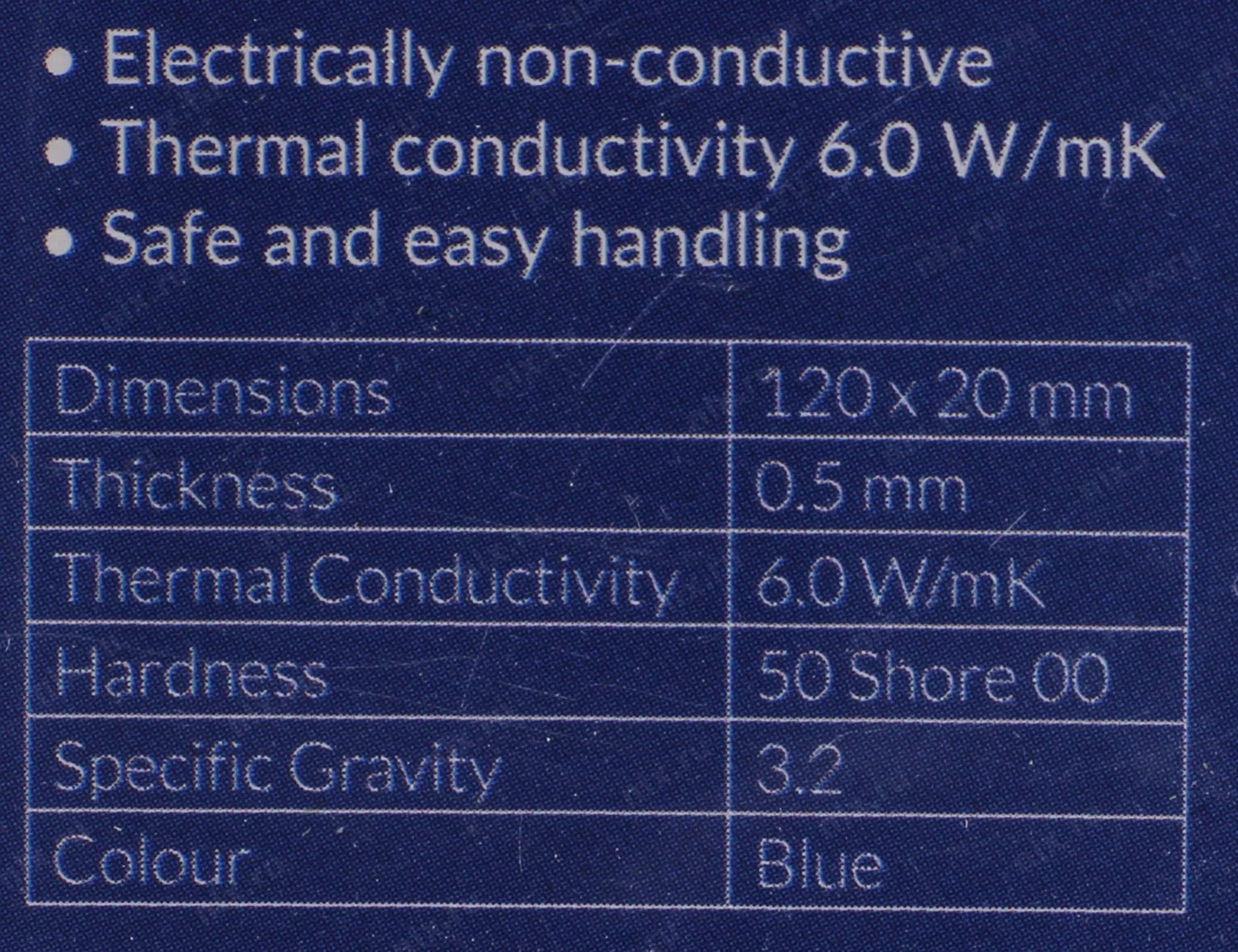 Pad termic Arctic 6W/mK grosime 0.5mm 120x20mm set 1buc
