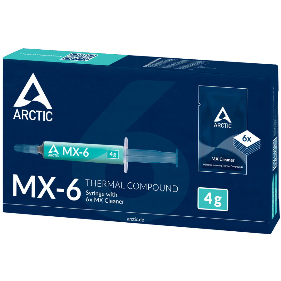 Pasta temoconductoare MX-6 ULTIMATE MX6 4 grame + 6 servetele speciale 5.6W/mK MX Cleaner ARCTIC ACTCP00084A