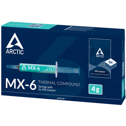 Pasta temoconductoare MX-6 ULTIMATE MX6 4 grame + 6 servetele speciale 5.6W/mK MX Cleaner ARCTIC ACTCP00084A