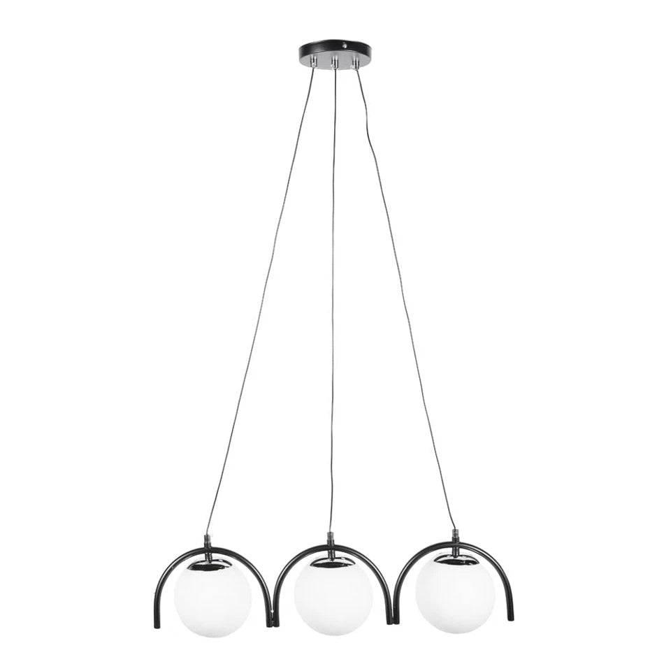 Pendul Glace 3XE27 IP20, negru, Erste - eVoltaSmart