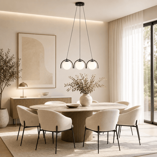 Pendul Glace 3XE27 IP20, negru, Erste - eVoltaSmart