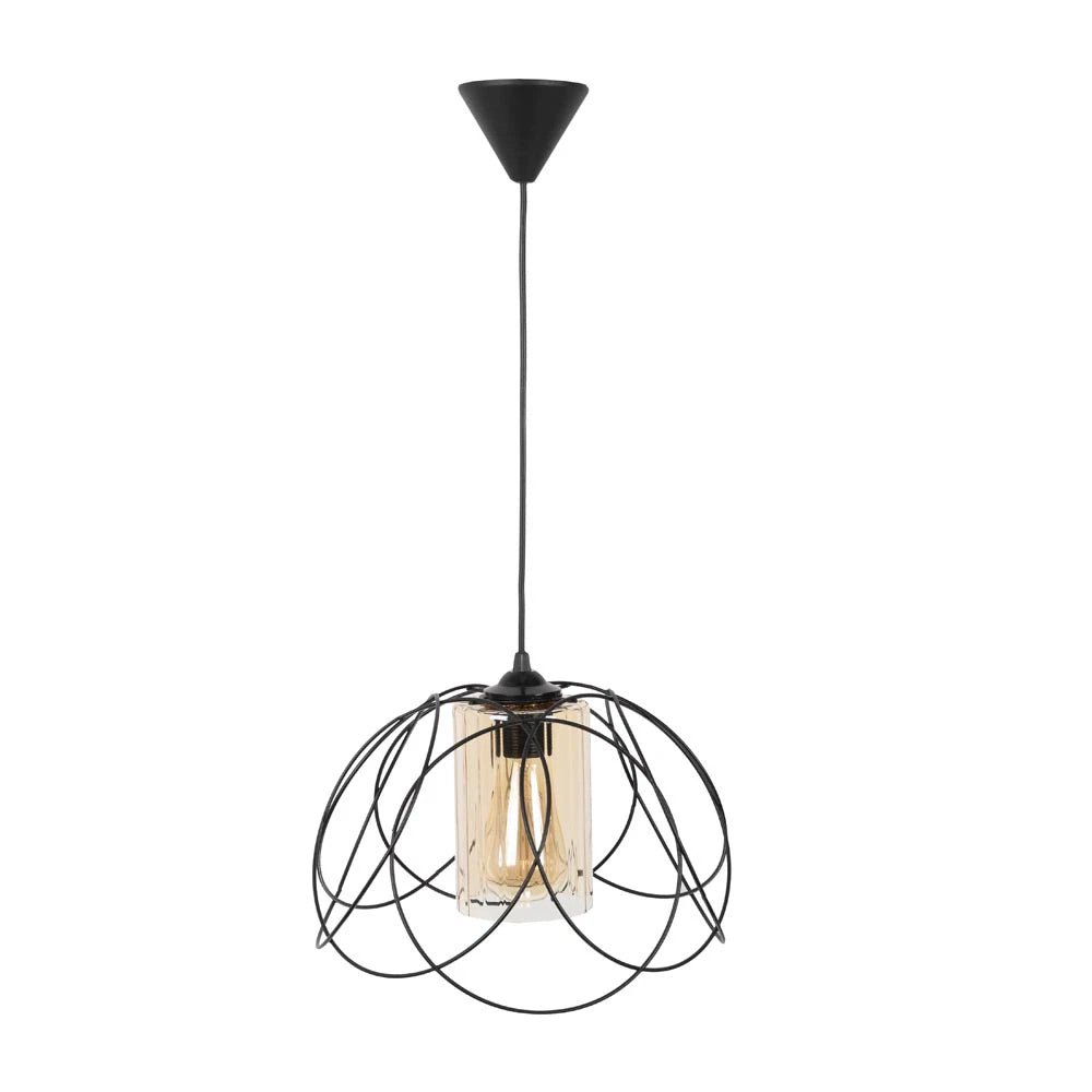 Pendul Leylak Negru 1xE27 60W - eVoltaSmart