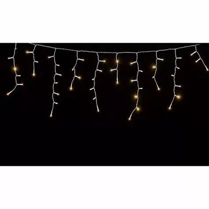 Perdea luminoasa tip turturi 100 LED-uri albe lumina calda cablu transparent WELL