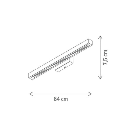 Aplica LED Klausen Pine AP1 KL141028 vedere frontala lemn natur negru 1450 lumeni alb cald hol dormitor living
