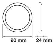 Plafoniera aplicata argintie LED 6W 420lm 3000K lumina calda V-TAC
