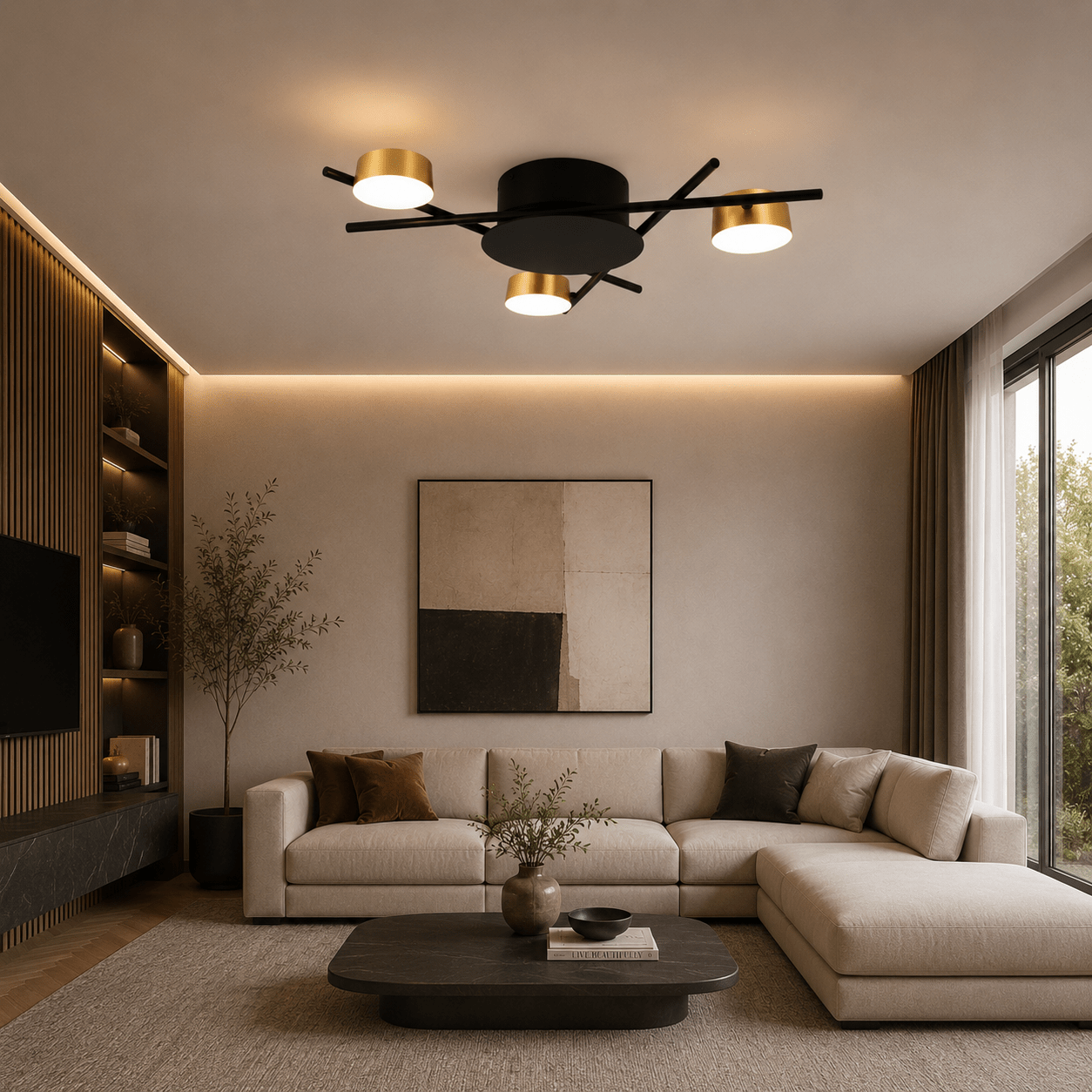 Plafonieră Kira 3x6W 3000K 1080lm 590x70mm, Erste - eVoltaSmart