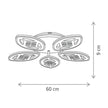 Plafonieră LED MAROS PL5, KL151044, 115W, 3000-6500K, alb - Evolta Smart