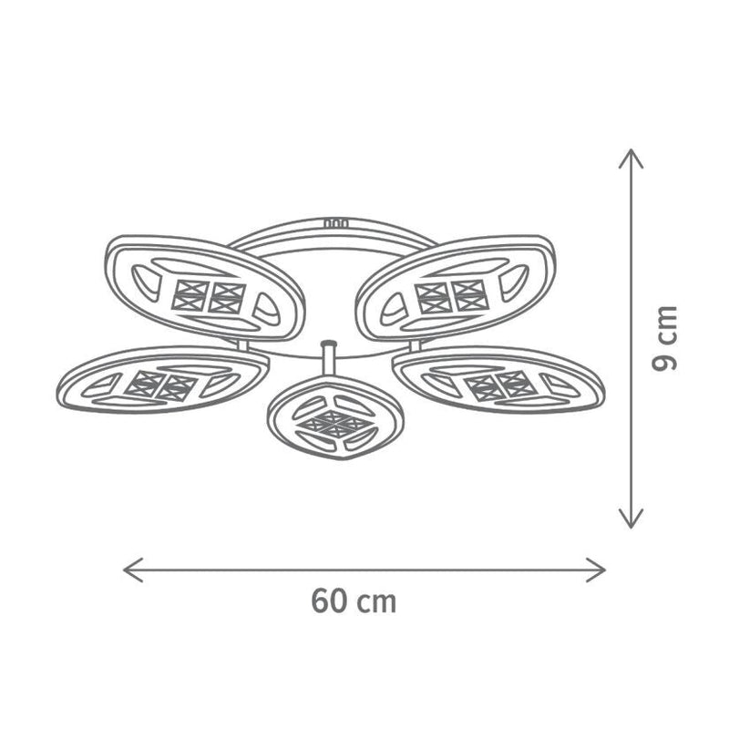 Plafonieră LED MAROS PL5, KL151044, 115W, 3000-6500K, alb - Evolta Smart