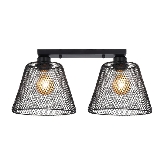 Plafonieră LOANA PL2 B, KL100096, 2xE27, negru - eVoltaSmart