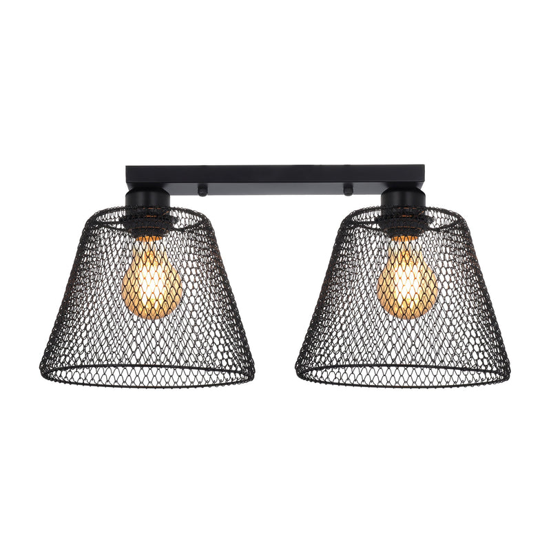 Plafonieră LOANA PL2 B, KL100096, 2xE27, negru - eVoltaSmart