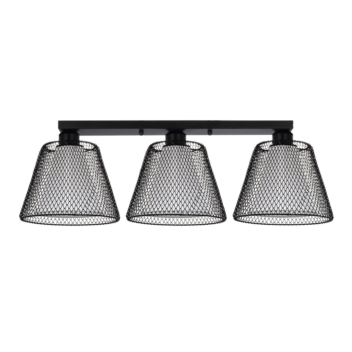Plafonieră NOVOS PL3, KL100104, 3xE27, negru - eVoltaSmart