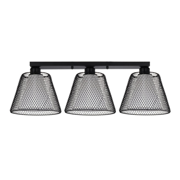 Plafonieră NOVOS PL3, KL100104, 3xE27, negru - eVoltaSmart