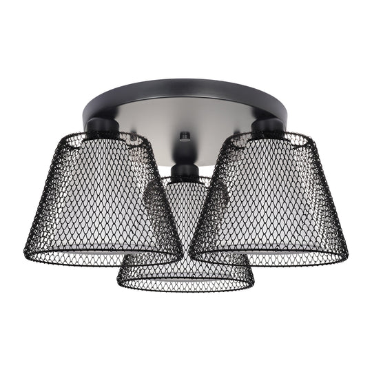 Plafonieră NOVOS PL3 R, KL100105, 3xE27, negru - eVoltaSmart