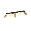 Plafoniera SPOTY PL5, KL165000, 3xGU10 + 2xE14, alamă, negru - eVoltaSmart