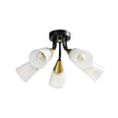 Plafonieră STORM PL5, KL100032, 5xE14, alb, negru, auriu - eVoltaSmart