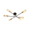 Plafonieră STRAIGHT PL6, KL100008, 6xE27, negru, cupru - eVoltaSmart