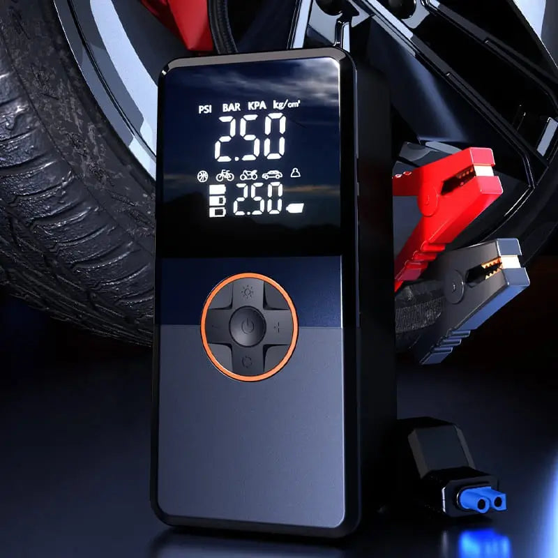 Power Bank 8000mAh + CAR JUMP STARTER 800A si Compresor anvelope Platinet PMPBTPM
