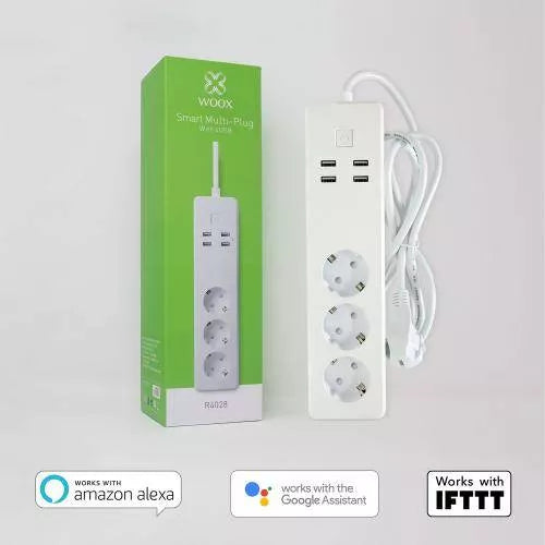 Prelungitor smart Woox R4028 3 prize +4x USB 1.8m