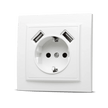 Priză USB 2.1A alb Racer - NOVELITE | 1301.200 - Evolta Smart