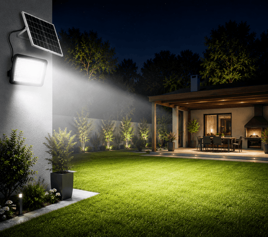 Proiector Solar LED Negru V2 300W 6500K IP65 - NOVELITE - eVoltaSmart