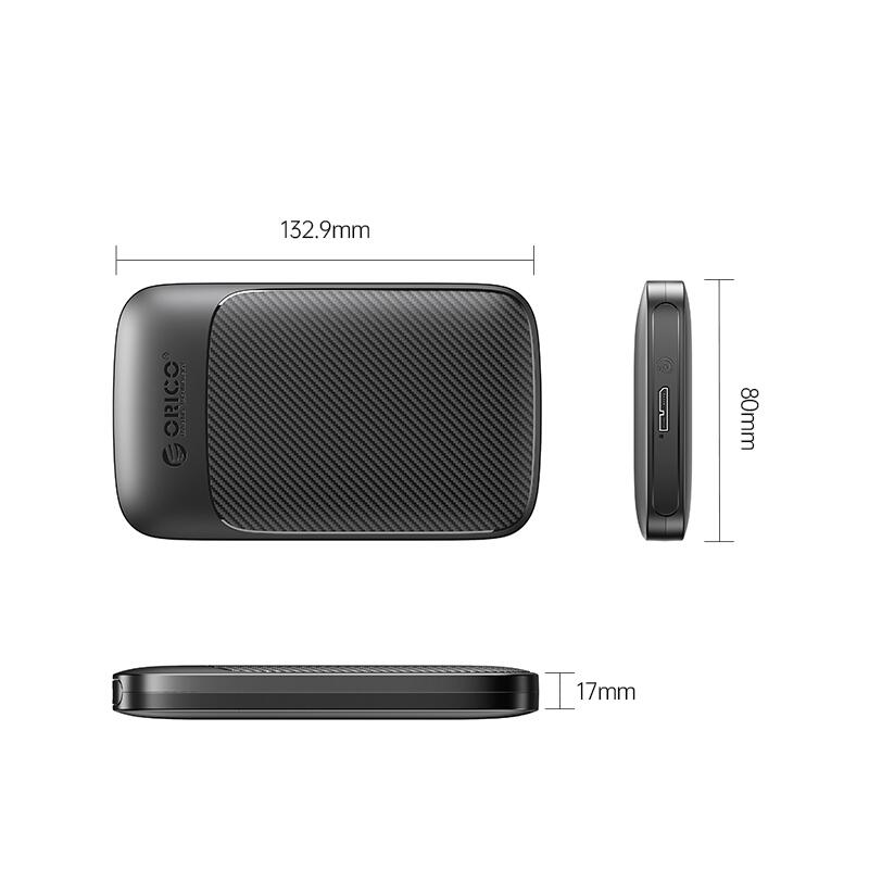 Rack HDD/SSD USB3.0 2.5" SATA Orico 2020U3-V1-BK negru 133x80x17mm