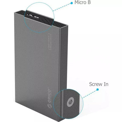 Rack HDD USB 3.0 Tool Free 2.5 inch SATA argintiu Orico 2518S3