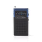 Radio FM de buzunar negru/albastru 1.5W Nedis