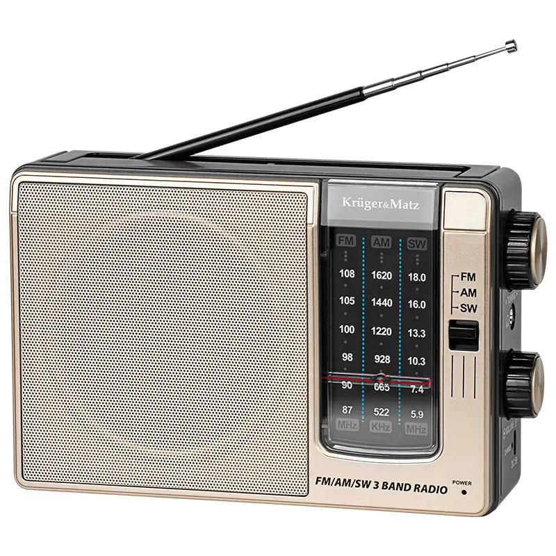 Radio portabil analog AM /FM /SW 3W 205x63.2x130mm Kruger&atz KM0830