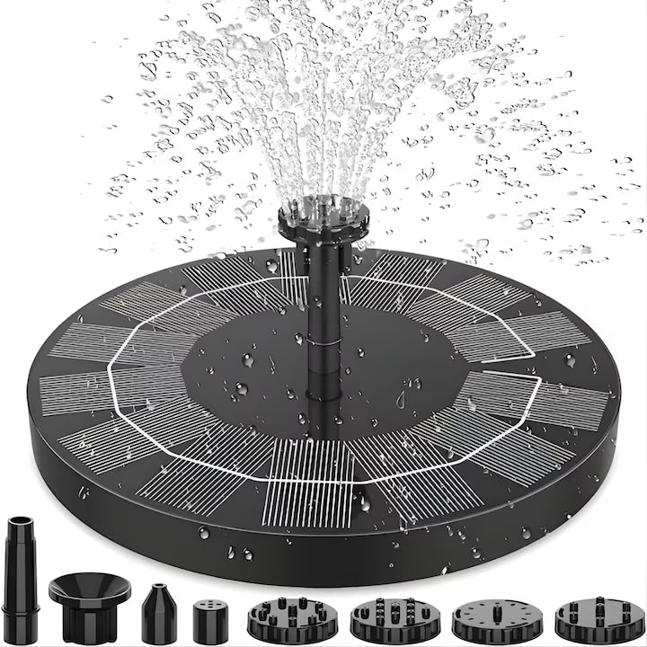 Fantana solara magica plutitoare pentru gradina si iaz - 5 capete interschimbabile