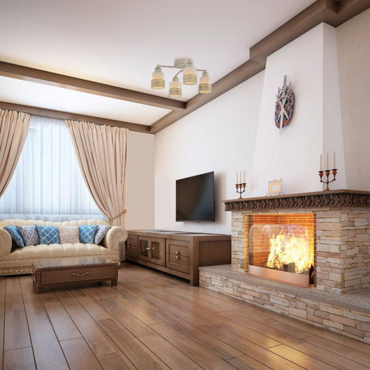 Lustra clasica Klausen ROMANTIK PL4 alb auriu 4 dulii E14 dormitor living dining ambient elegant
