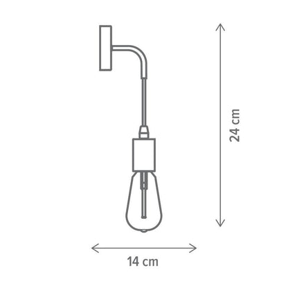 Corp iluminat aplică ROPE AP1 Klausen metal negru, design urban modern, atmosferă caldă și intimă
