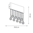 Aplică perete LED ROYALTY AP1 Klausen negru, profil subțire aluminiu și sticlă, lumină neutră 790 lumeni
