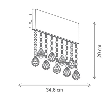 Aplică perete LED ROYALTY AP1 Klausen negru, profil subțire aluminiu și sticlă, lumină neutră 790 lumeni
