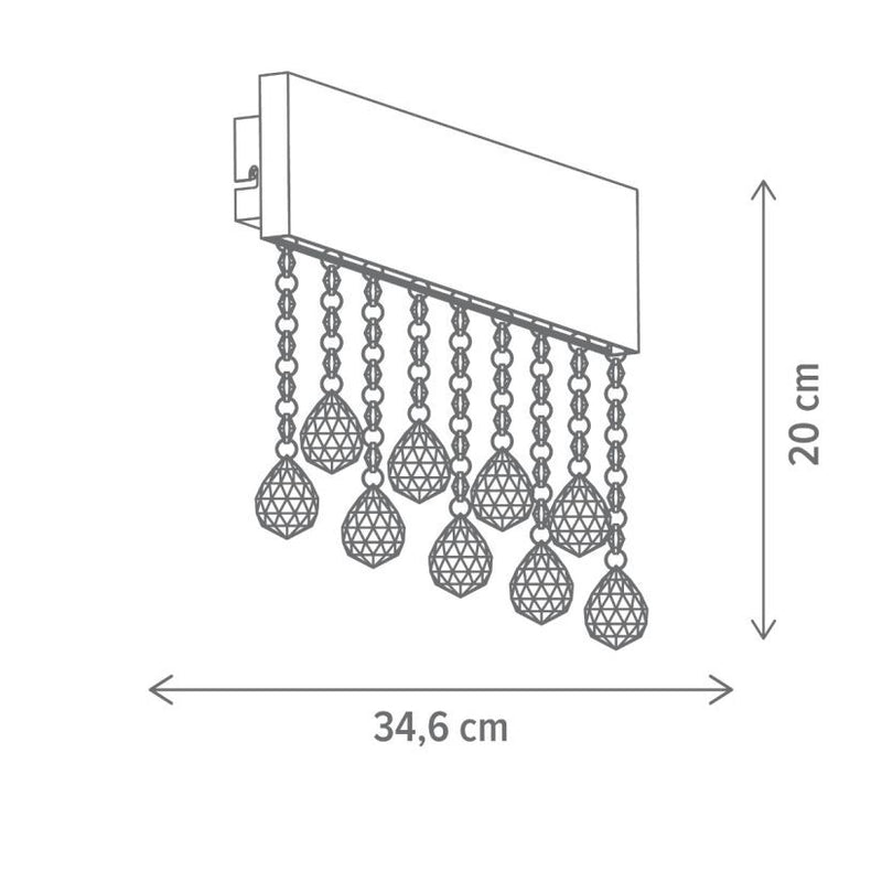 Aplică perete LED ROYALTY AP1 Klausen negru, profil subțire aluminiu și sticlă, lumină neutră 790 lumeni

