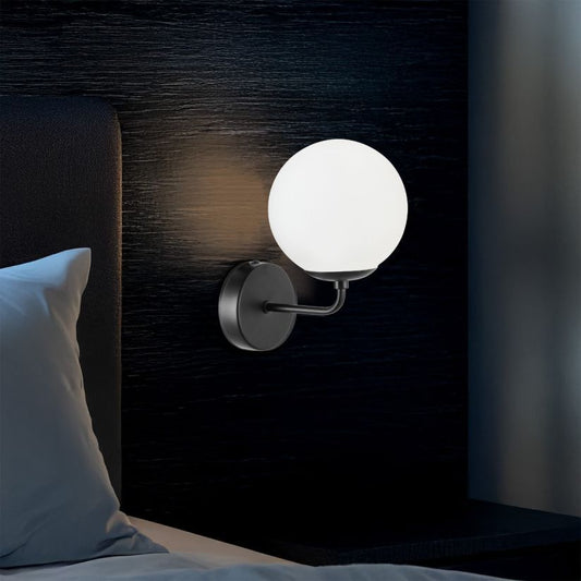 Aplică SEFORA AP1 B Klausen colecția Urban negru opal, lumină difuză odihnitoare, design contemporan
