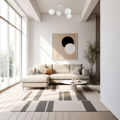 Plafoniera Klausen SEFORA PL4 W alb opal 4 dulii E27 living dormitor dining minimalist contemporan
