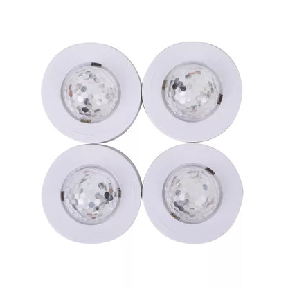 Set 4 Mini ASTRO RGB cu stroboscop si telecomanda