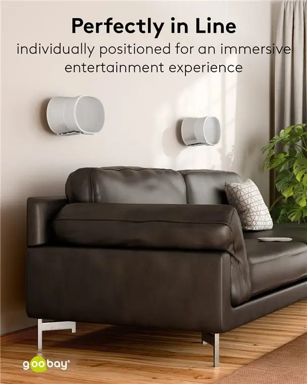 Set suport difuzor de perete Modern Sonos Era 300 Flex alb Goobay 71984