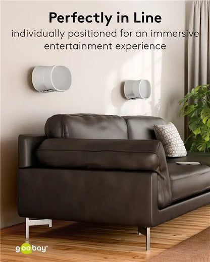 Set suport difuzor de perete Modern Sonos Era 300 Flex alb Goobay 71984