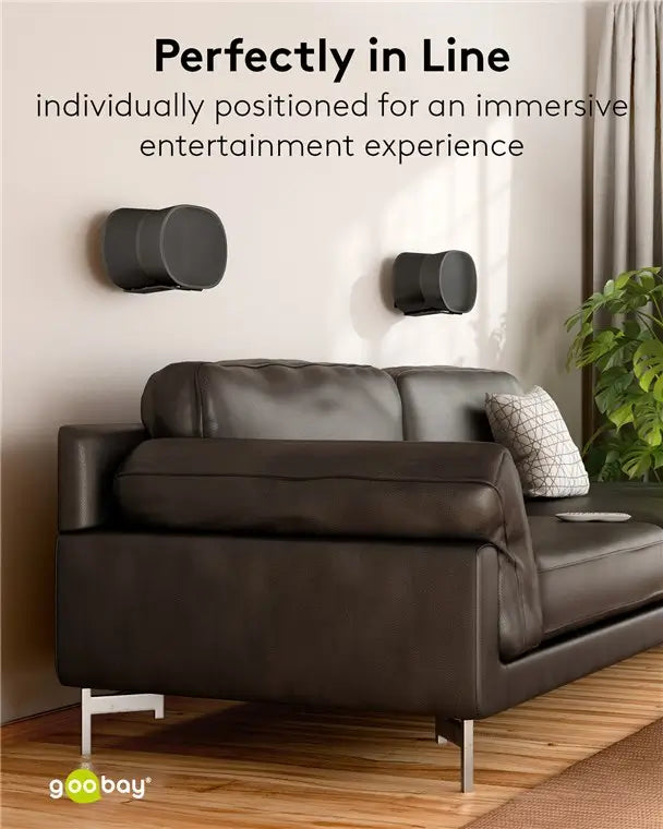 Set suport difuzor de perete Modern Sonos Era 300 Flex negru Goobay 71194