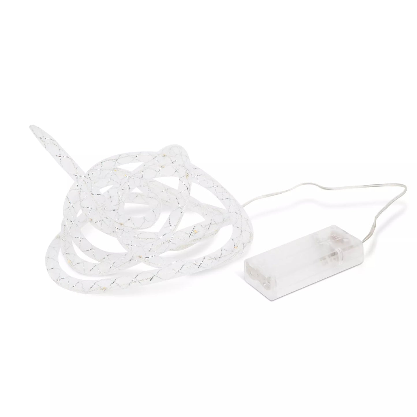 Sir de lumini de Craciun LED alb cald fir argintiu 2m 2x AAA 58032A Phenom